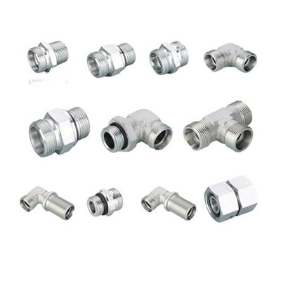 Acero inoxidable 3/4 cucharadas Codo manguera hidráulica giratoria métrica cono de 90 grados