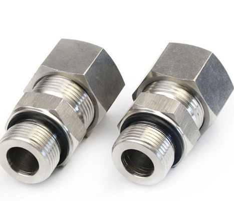Adaptador de manguera hidráulica de acero inoxidable estándar JIS Adaptador métrico Bsp para industria