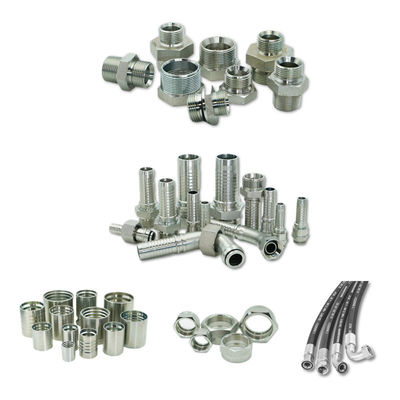 Accesorios para mangueras de manguera hidráulica de alta presión hechos de chapa galvanizada para trabajos pesados