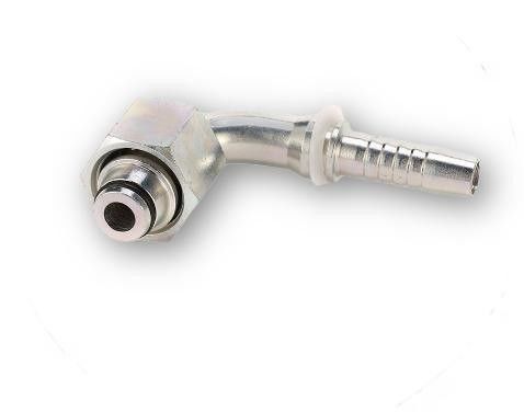 Hoja galvanizada de 90 grados métrica femenina de 24 grados cono O-anillo 20591 ajuste de manguera hidráulica