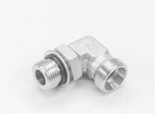Instalación hidráulica SAE 90 grados Codo con extremos ajustables y sellado de anillo O