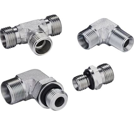 Fittings y adaptadores para máquinas de tubos hidráulicos masculinos de anillo de O métrico reutilizables