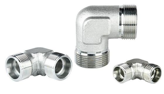 1C9 1D9 DIN Tipo de mordedura Accesorios de tubos de 90 grados Codo Alta presión válvula de bola adaptador hidráulico