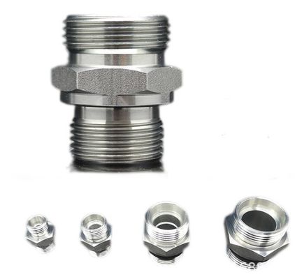 Acero inoxidable 1CB roscado pezón estándar métrico macho adaptador de tubería de manguera adaptador de manguera hidráulica