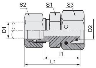 Hexagon Head DIN Tipo de mordedura Reducción de tubo adaptador con rodante de carbono de acero de nuez de ajuste 2c-W