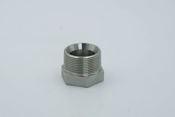 Capa galvanizada Adaptador de conexión masculino de manguera de ajuste BSPT enchufe hex para 4t-Sp hidráulico