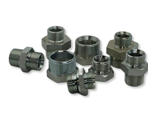 Adaptador de tubería de cabeza redonda de alta presión accesorios de manguera hidráulica reutilizables Jic Bsp métrico