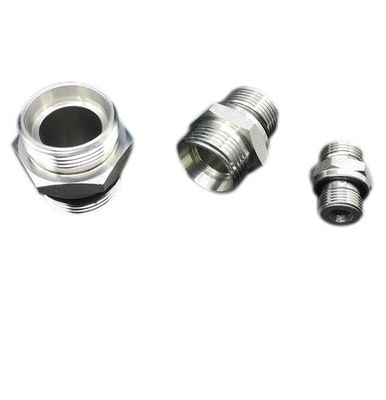 Líneas de tubería Conectar 1CB Adaptador de manguera hidráulica Accesorios BSPP Hombre/Métrico Hombre Adaptador Accesorios de acero inoxidable