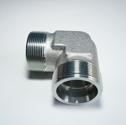 Cabeza redonda Acero de carbono medio 90 grados Codo Accesorio hidráulico con hilos masculinos