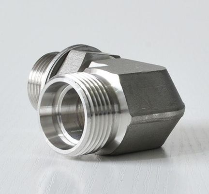 1CG9 Acero inoxidable BSP Métrico masculino O-ring hidráulico de sellado de codo tubo roscado