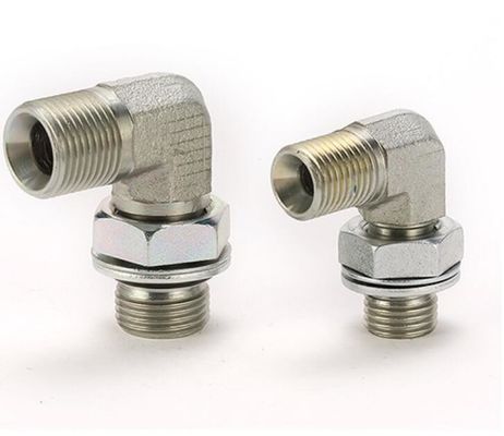 Sello de cara de anillo O de acero inoxidable 90 grados Unión 3/8 Codo ajustado Tamaño personalizado