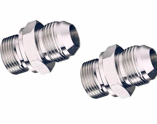 Acero inoxidable Adaptador SAE hidráulico Jic Conector de manguera recta masculino 37 grados Accesorios de tubos enflorecidos 2403/1j Adaptado