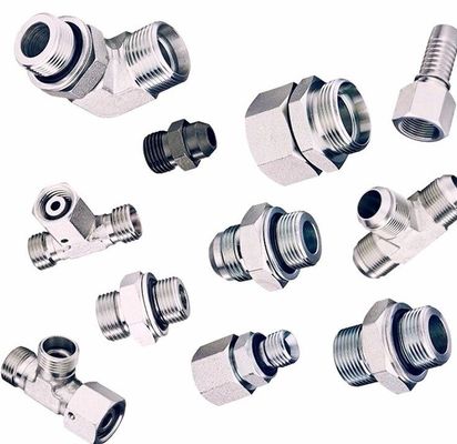 Adaptador métrico de acero al carbono de plata con alta durabilidad y fiabilidad