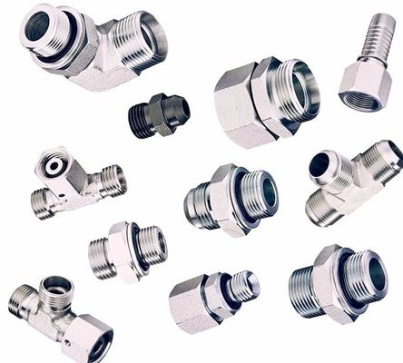 Fittings hidráulicos de mangueras de alta presión con doble tubo de pezón y acero de carbono medio