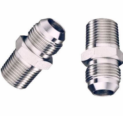 Acero hexagonal de carbono hilo exterior recto Jic37 grados hilo de transición hidráulica