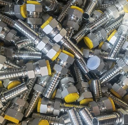 Líneas de tubería estándar JIC conectan accesorios de manguera hidráulica de acero inoxidable para manguera femenina