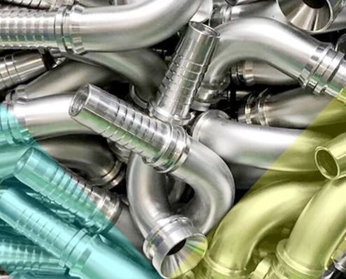 Conexión femenina métrica de 90 grados hilo interno de 24 grados cono con sello de anillo O 20591