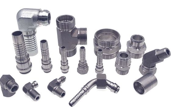 Capa galvanizada Accesorios hidráulicos para mangueras 90 Codo métrico 24 Cone Sello Dkos 20591