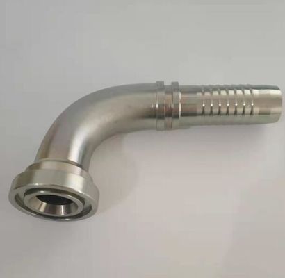 Hoja galvanizada 3000 Psi Flange hidráulico de una pieza de ajuste de 90 grados Accesorios de manguera de codo