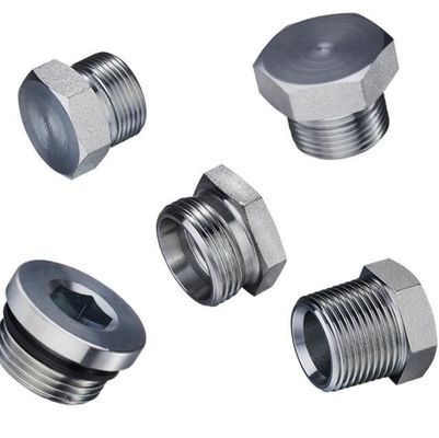 Capa galvanizada de cabeza redonda Adaptador de tubería de acero inoxidable de alta presión Accesorios hidráulicos