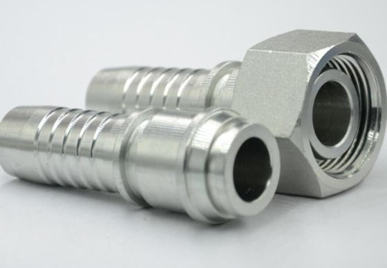 Conexión de chapa galvanizada femenina de 24 grados cono O-anillo de tipo pesado encaje de manguera recta 1/4&quot; encaje hidráulico