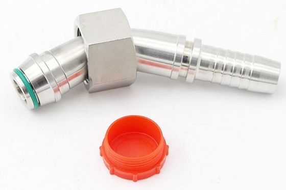 Larga vida útil Acero de carbono Ss 45 grados Codo Femenino Accesorio de manguera hidráulica métrica