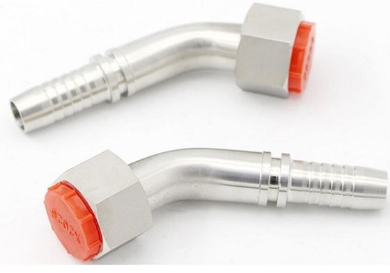 Larga vida útil Acero de carbono Ss 45 grados Codo Femenino Accesorio de manguera hidráulica métrica
