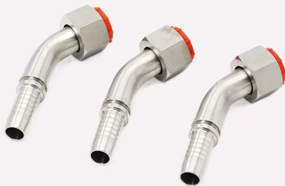 Larga vida útil Acero de carbono Ss 45 grados Codo Femenino Accesorio de manguera hidráulica métrica