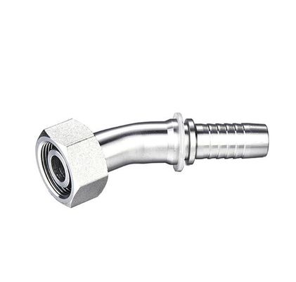 20441 Acero al carbono Ss 45 grados Codo Femenino Adaptador de tubería métrico de manguera hidráulica