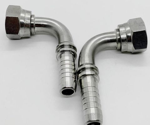 Bsp 22691 Conexión de extremo forjado de hexágono único de 90 grados Acero inoxidable