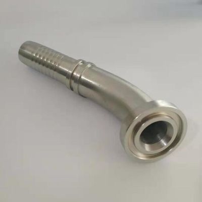 Accesorios de excavadoras de acero inoxidable 3000 Psi 90 grados SAE Flange de ajuste para manguera hidráulica