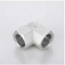 Adaptador hidráulico de acero inoxidable de 90 grados con codo estándar BSP/BSPT